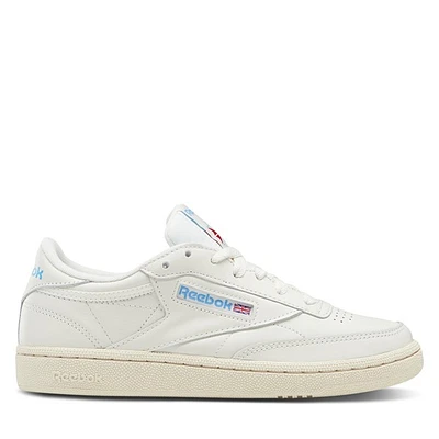 Reebok Women's Club C 85 Vintage Sneakers Chalk/Blue White, Leather