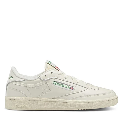 Reebok Women's Club C Vintage Sneakers Chalk/Green, Leather