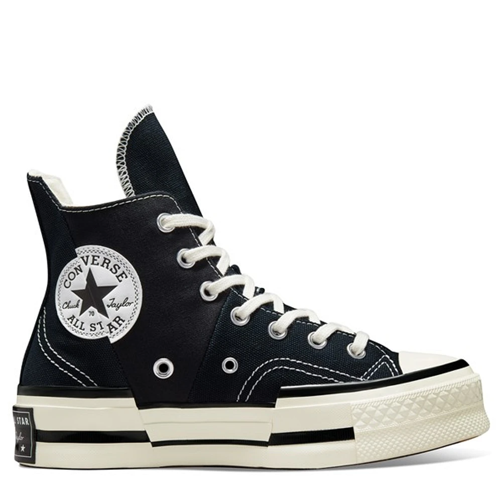 Converse Chuck 70 Plus Hi Sneakers Black White, Womens / Mens Canvas