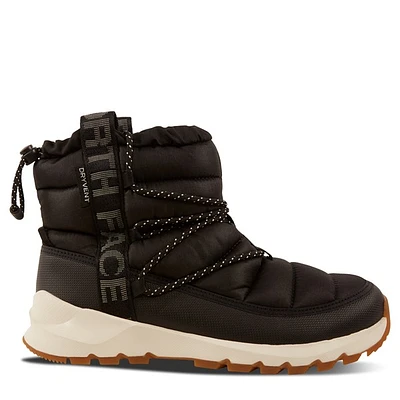 The North Face Women's ThermoBall Lace-Up Winter Waterproof Boots Black, Rubber