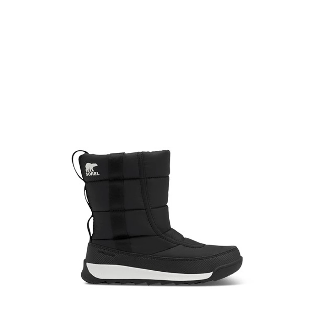Sorel Little Kids' Whitney Puffy Mid WP Winter Waterproof Boots Black, Largeittle Kid Nylon