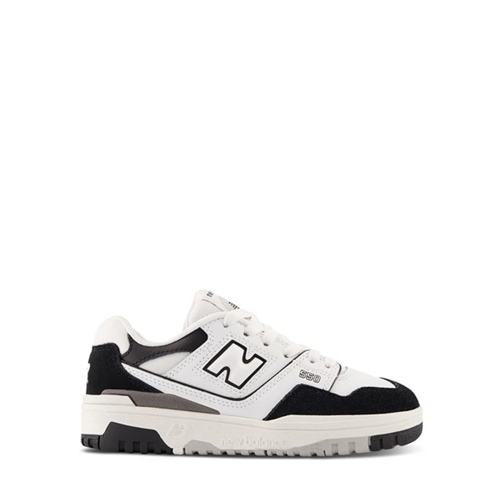 New Balance Little Kids' BB550 Sneakers Black in White Misc, Size Largeittle Kid 1, Suede