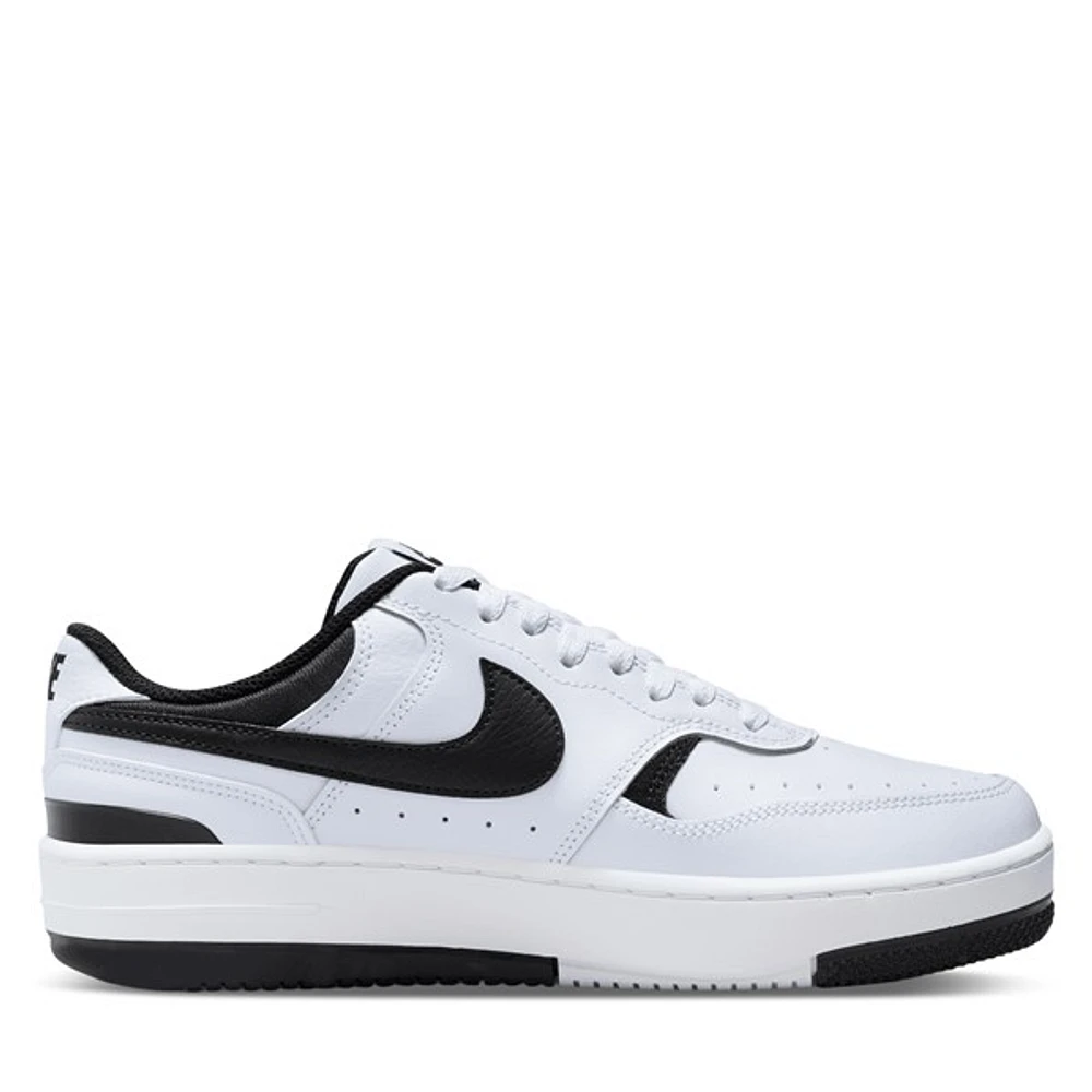 Nike Women's Gamma Force Platform Sneakers White Black, Leather