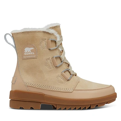 Sorel Women's Tivoli IV Winter Waterproof Boots Ceramic Beige, Leather
