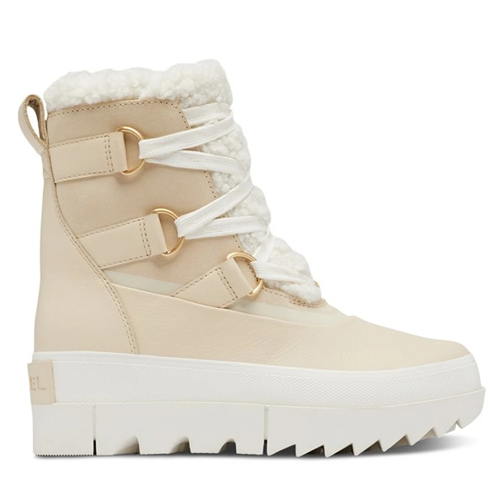 Sorel Women's Joan of Arctic Winter Waterproof Boots Beige/White White Os, Leather