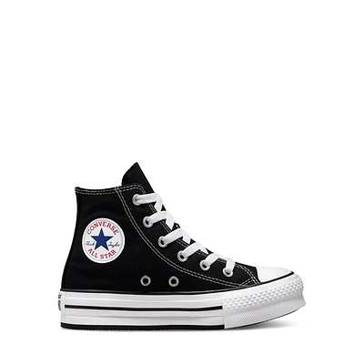 Converse Little Kids' Chuck Taylor All Star EVA Lift Hi Sneakers Black White, Largeittle Kid Canvas