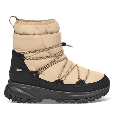 UGG Women's Yose Puffer Mid Winter Boots Brown/Black Beige, Rubber