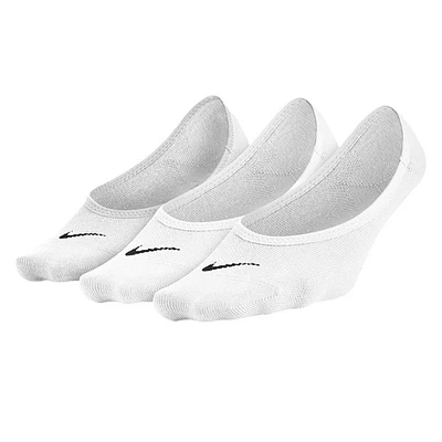 Nike Three Pack Everyday Lightweight No-Show Socks White, Nylon