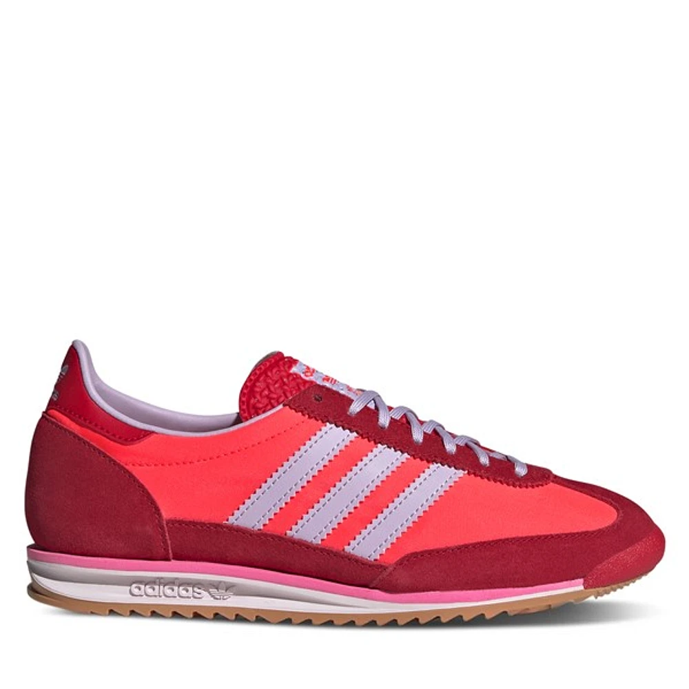 adidas Women's SL72 OG Sneakers in Red/Pink/Blue in Rouge Misc, Size 11, Suede