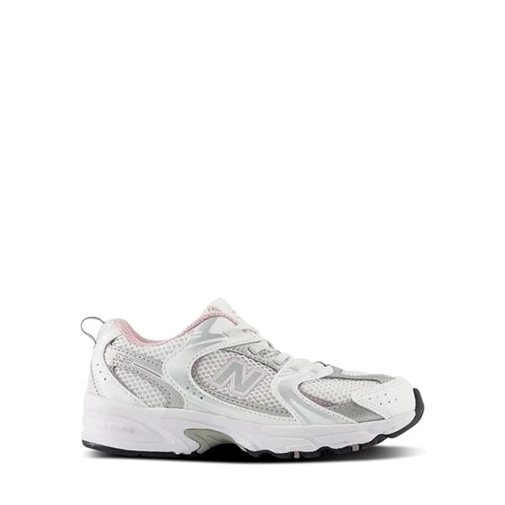 New Balance Little Kids' 530 Sneakers White/Silver/Pink White Misc, Largeittle Kid Rubber