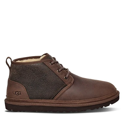 UGG Men's Nuemel Distressed Lace-Up Boots Burnt Cedar Brun, Suede