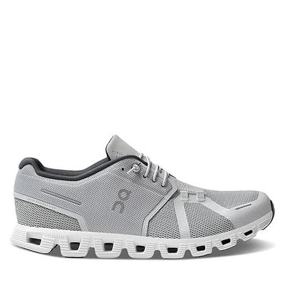 On Men's Cloud 5 Athletic Sneakers Light Gray, Rubber