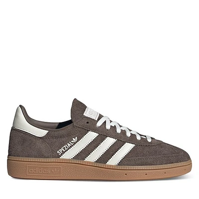 adidas Women's Handball Spezial Sneakers in Brown/White in Taupe, Size 9.5, Suede