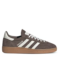 adidas Women's Handball Spezial Sneakers in Brown/White in Taupe, Size 9.5, Suede