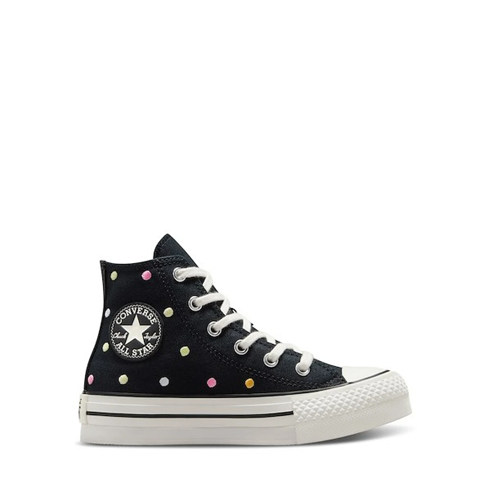 Converse Little Kids' Chuck Taylor All Star EVA Lift Hi Sneakers in Black Dots, Size Largeittle Kid 11, Canvas