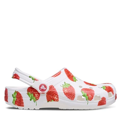 Crocs Classic Strawberry Clogs White, Womens / Mens