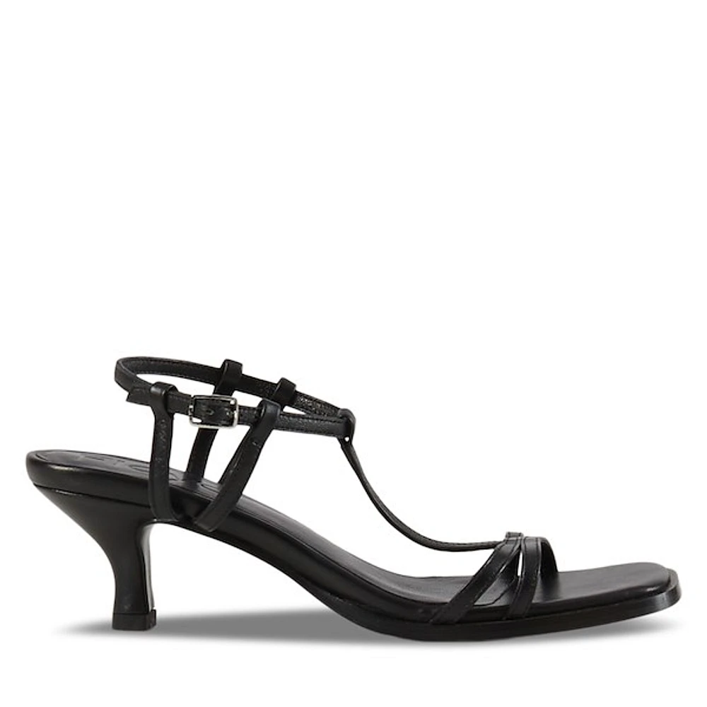Floyd Women's Bella Heeled Sandals Black, Leather