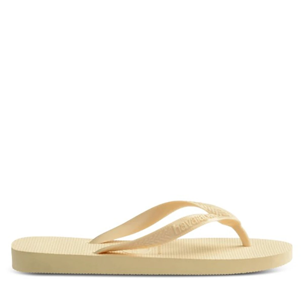 Havaianas Women's Slim Flip Flops in Buttercream in Jaune Pale, Size 11/12 / EU 41/42, Rubber