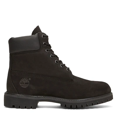 Timberland Men's 6-Inch Premium Waterproof Boots Black Nubuck, Leather