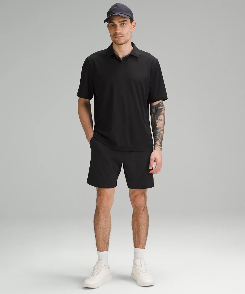 Textured Mesh Short-Sleeve Polo Shirt | Men's Shirts