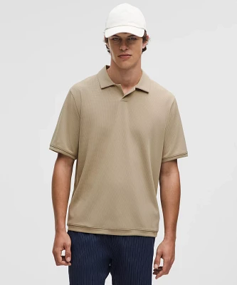 Textured Mesh Short-Sleeve Polo Shirt | Men's Shirts