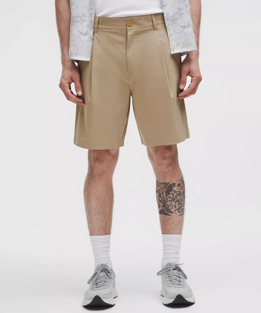 Woven Relaxed-Fit Pleated Short 8" | Men's Shorts