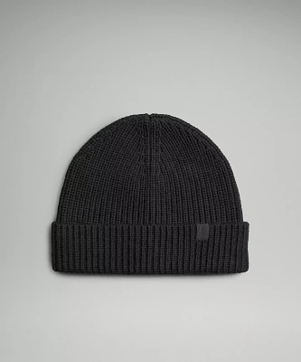 Close-Fit Wool-Blend Ribbed Knit Beanie | Men's Hats