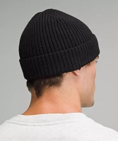 Close-Fit Wool-Blend Ribbed Knit Beanie | Men's Hats