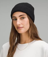 Close-Fit Wool-Blend Ribbed Knit Beanie | Men's Hats