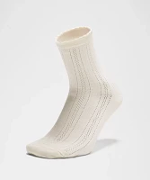 Unisex Pointelle Quarter Socks | Men's