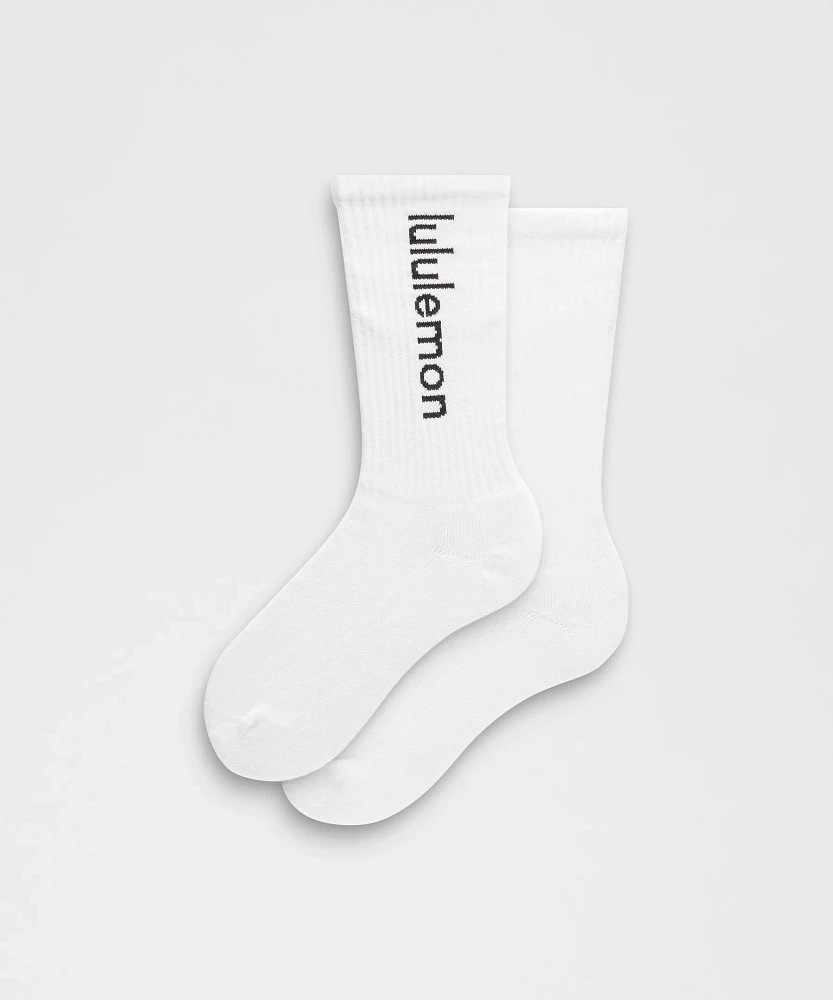 Unisex Daily Essential Crew Socks *Wordmark | Men's