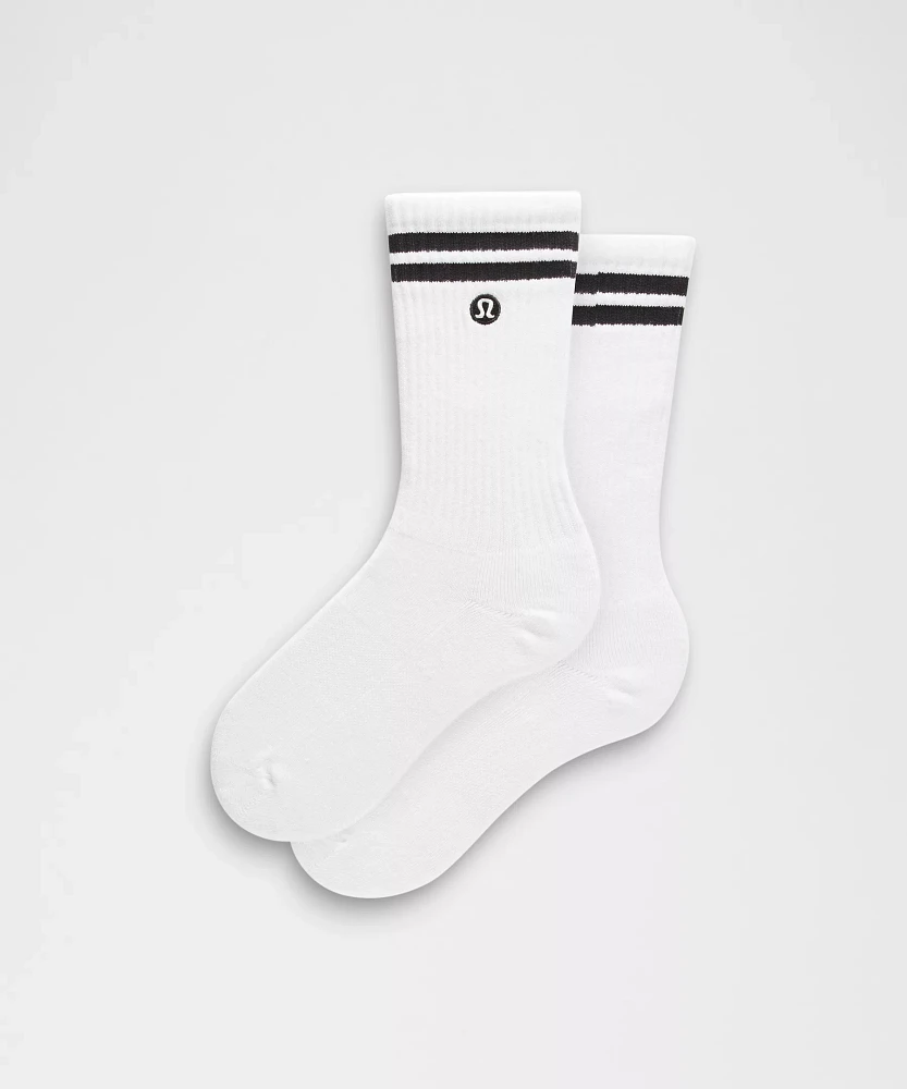 Unisex Daily Essential Crew Socks *Stripe | Men's
