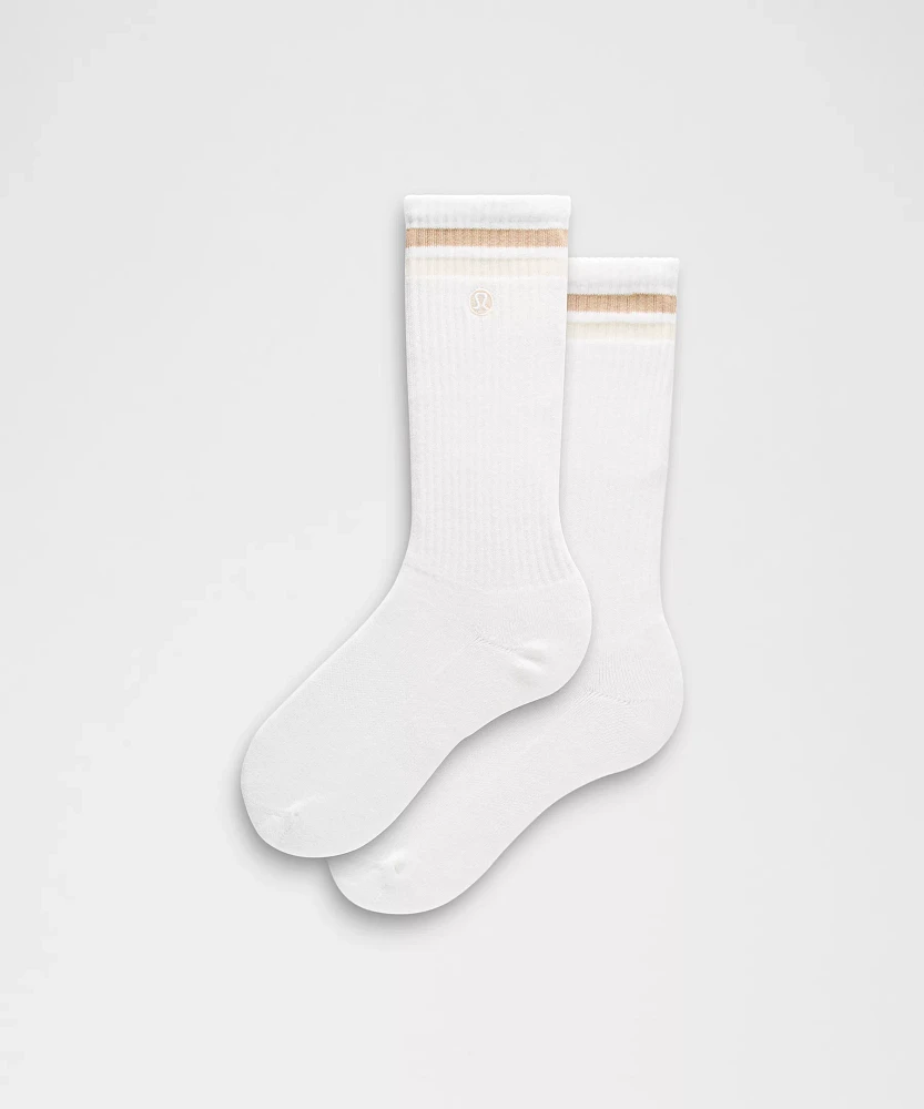 Unisex Daily Essential Crew Socks *Stripe | Men's