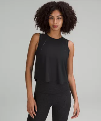 Sculpt Cropped Tank Top *Pleated | Women's Sleeveless & Tops