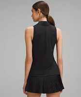 Quick-Dry Sleeveless Polo Shirt *Straight Hem | Women's Shirts