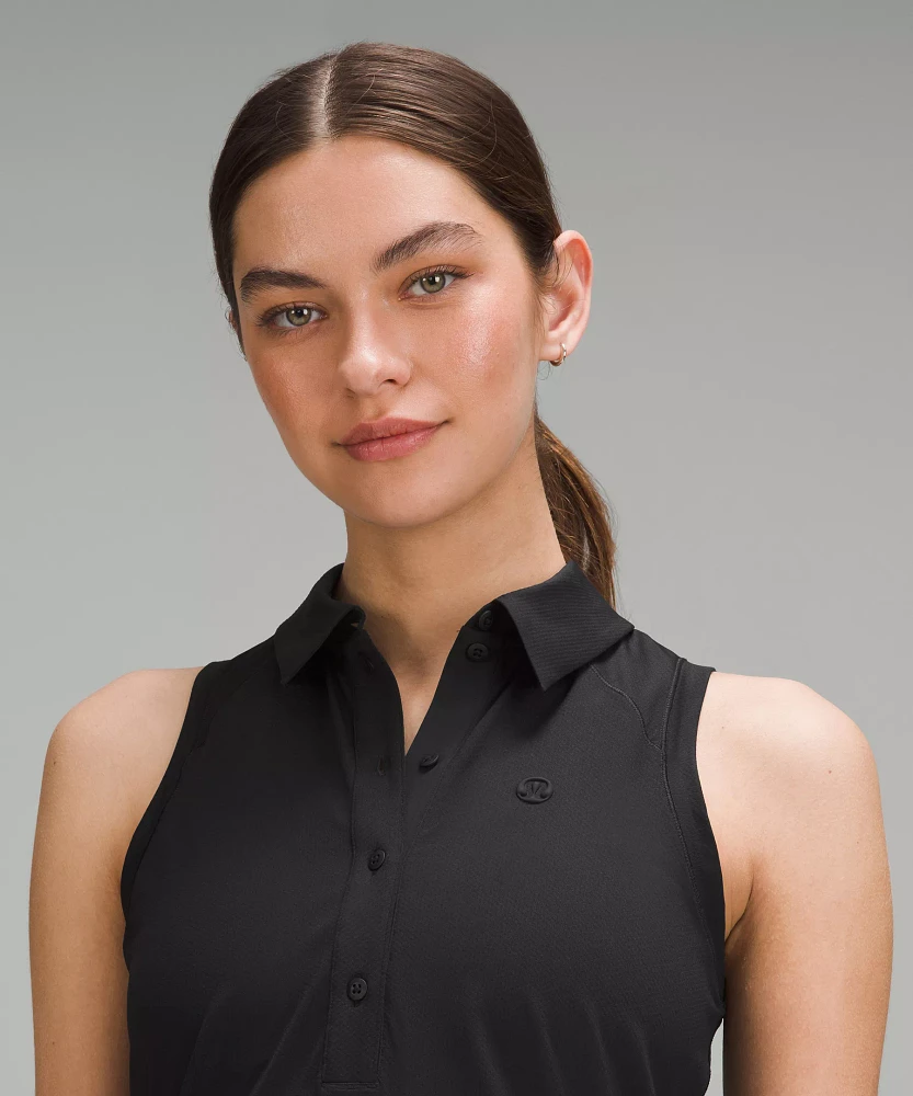 Quick-Dry Sleeveless Polo Shirt *Straight Hem | Women's Shirts