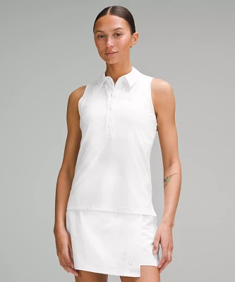 Quick-Dry Sleeveless Polo Shirt *Straight Hem | Women's Shirts