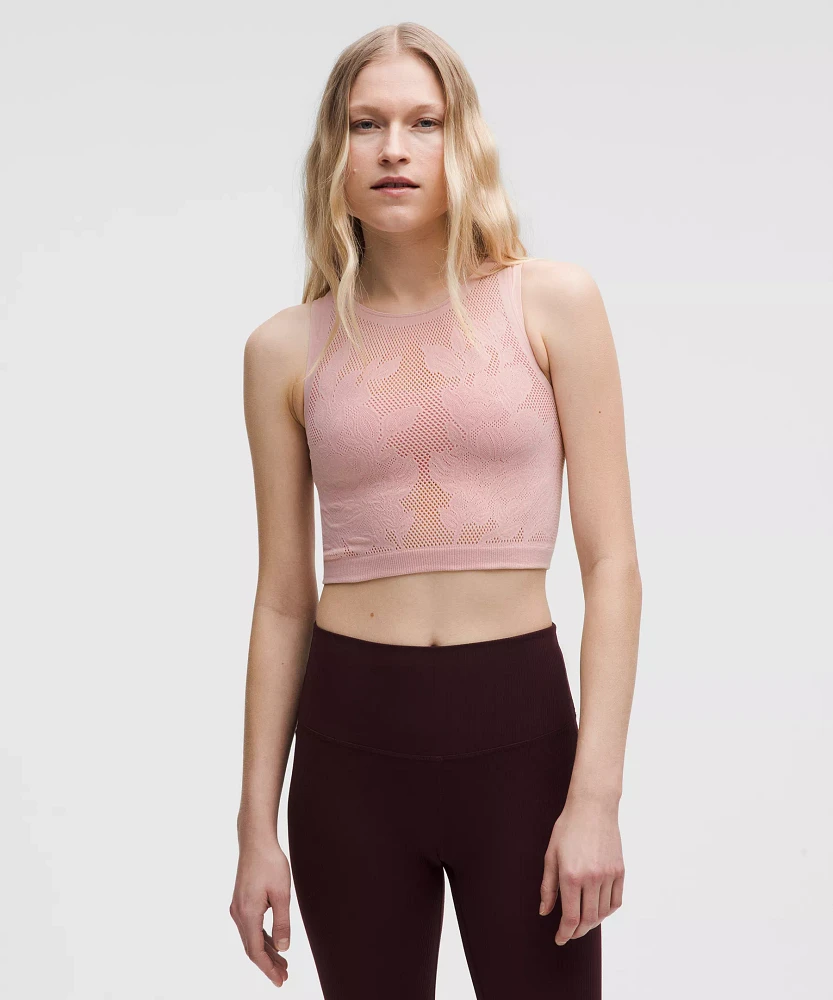 RevealKnit Floral Cropped Tank Top | Women's Sleeveless & Tops