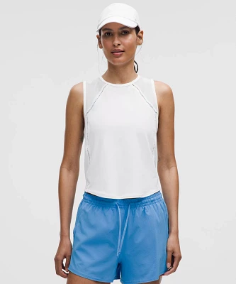 Sculpt Cropped Tank Top *Lace Trim | Women's Sleeveless & Tops