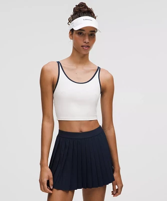 Scoop-Neck Cutout Tennis Tank Top *Medium Support, B/C Cup | Women's Sleeveless & Tops