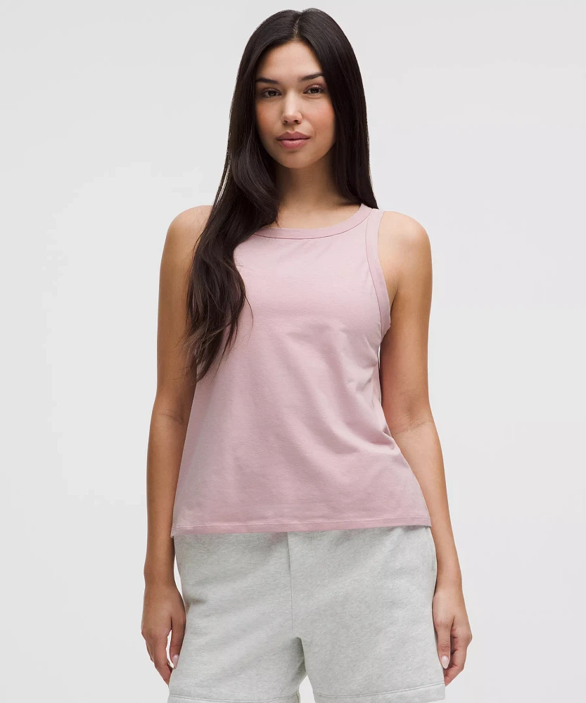 Cotton-Blend Open-Back Tank Top | Women's Sleeveless & Tops