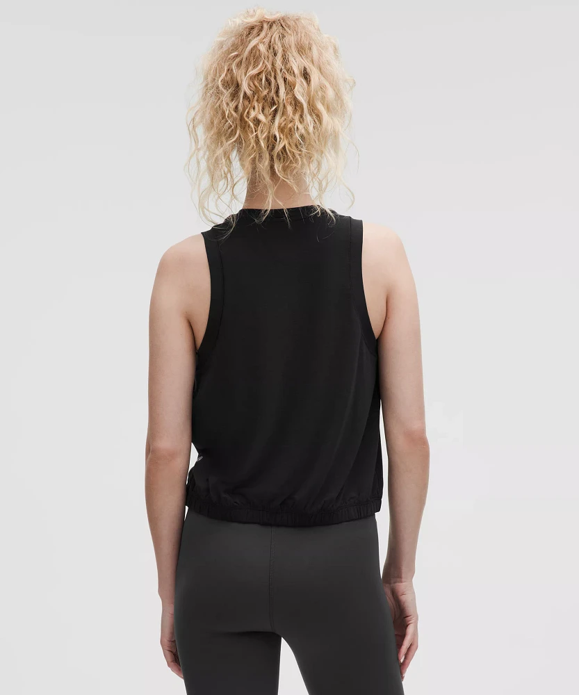 Jersey Training Elastic-Hem Tank Top | Women's Sleeveless & Tops