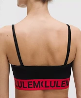 Satin Shine Logo Train Bra *Light Support, A/B Cup | Women's Bras