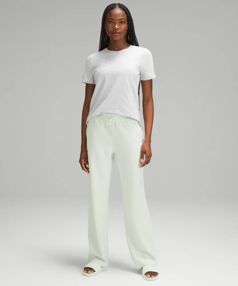 Love Curved-Hem Crewneck T-Shirt | Women's Short Sleeve Shirts & Tee's