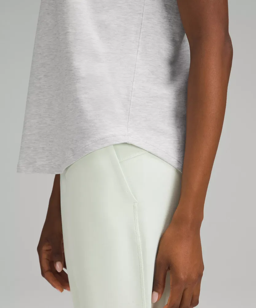 Love Curved-Hem Crewneck T-Shirt | Women's Short Sleeve Shirts & Tee's