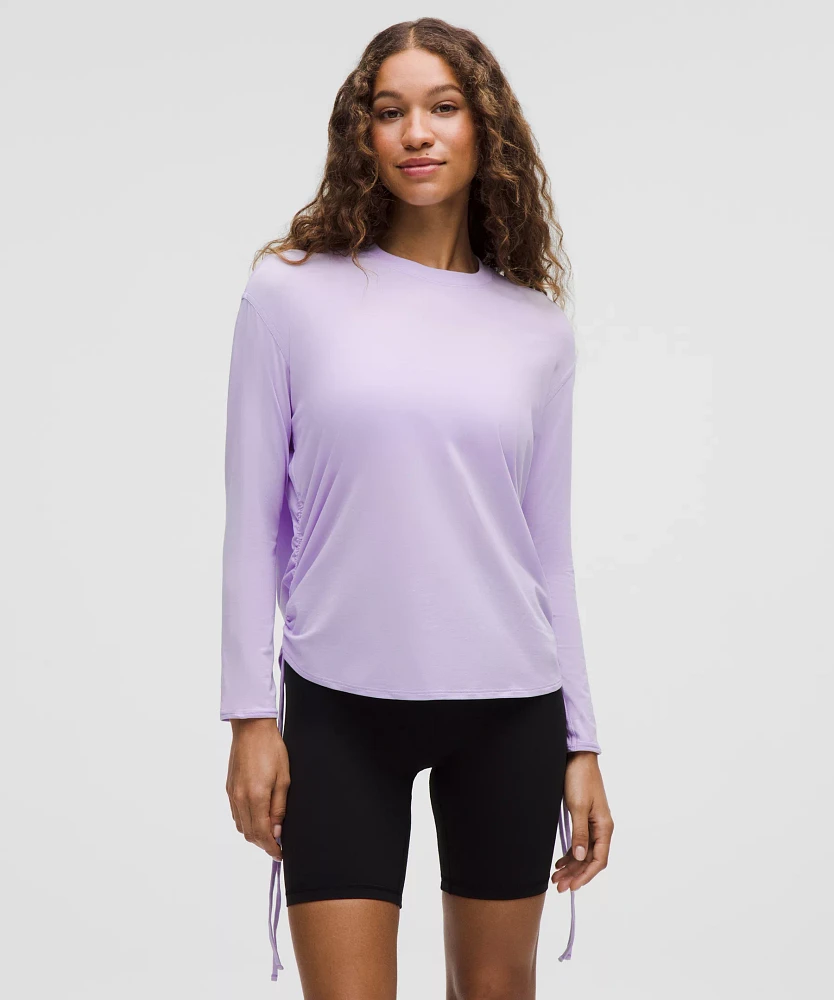 Pima Cotton Side-Cinch Long-Sleeve Shirt | Women's Long Sleeve Shirts