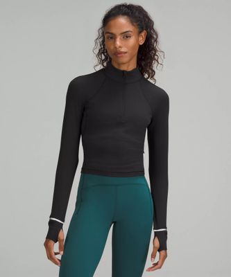 It's Rulu Ribbed Cropped Half Zip | Women's Long Sleeve Shirts