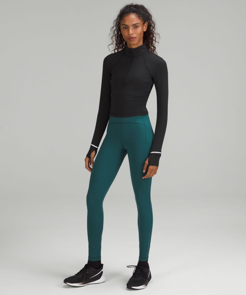 It's Rulu Ribbed Cropped Half Zip | Women's Long Sleeve Shirts