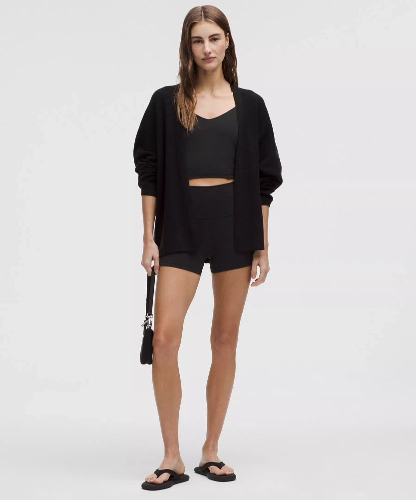 Boxy Cotton-Blend Knit Wrap | Women's Sweaters