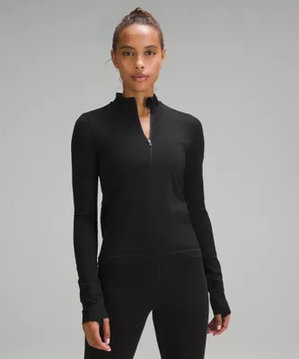 Merino Wool-Blend Base Layer Half Zip | Women's Long Sleeve Shirts